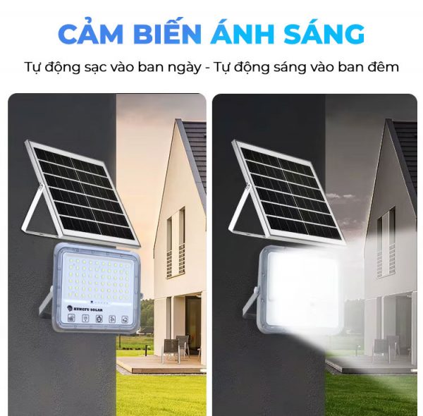 Đèn Pha chống chói Năng Lượng Mặt Trời 50W