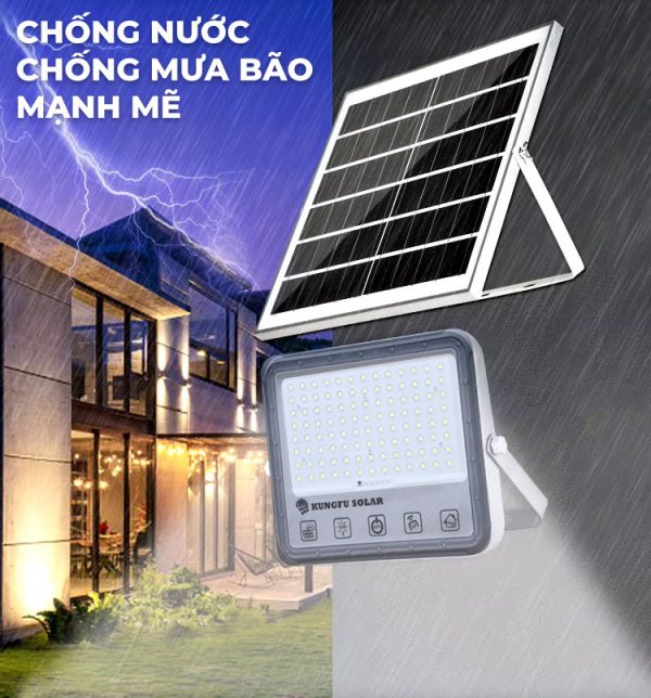 Đèn Pha chống chói Năng Lượng Mặt Trời 50W