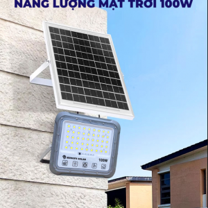 Đèn Pha chống chói Năng Lượng Mặt Trời 100W