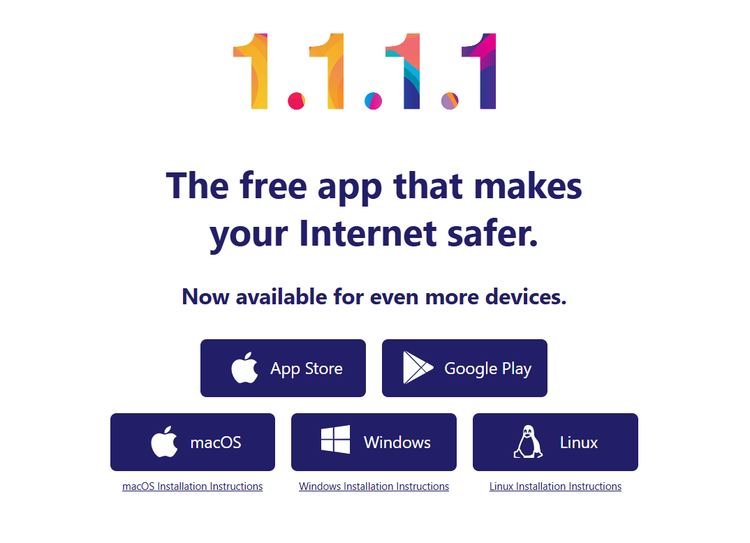 Tải VPN 1.1.1.1 về thiết bị của bạn
